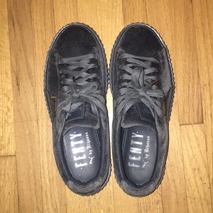 Grey suede fenty puma creepers